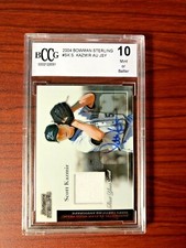 2004 Bowman Sterling SCOTT KAZMIR AUTO JERSEY ROOKIE RC Card #SK Beckett BCCG 10