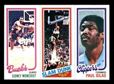 1980 Topps Basketball #110 Moncrief Shelton Silas NM/MT *e18