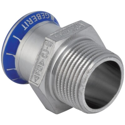 GE Mapress Edelstahl Übergang mit AG (LABS-frei) d35-R1 1/4