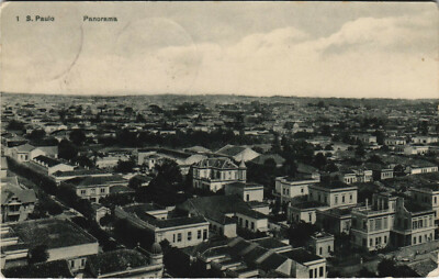PC BRASILIEN, SAO PAULO, PANORAMA, Vintage ECHTFOTO Postkarte (b36368)