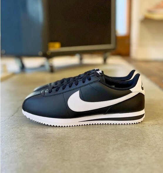 Nike Cortez Black White Swoosh DM4044 001 Sneakers Shoes