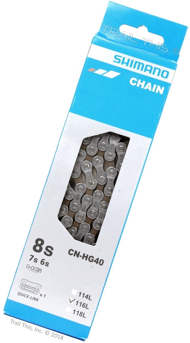 Shimano CN-HG40 6/7/8-Speed 116-Links Chain for 18/21/24 Shimano CN-HG40 6/7/8-Speed 116-Links Chain for 18/21/24
