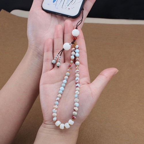 Mobile Phone Straps Men and Women Hand Wrist Lanyard Cell Charm Beaded - Zdjęcie 10 z 12