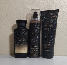 Bath  Body Works INTO THE NIGHT Mist, Body Lotion  Body Cream 3pc set 