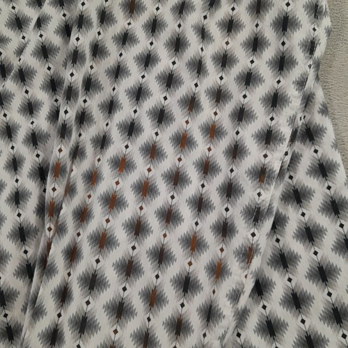 Ariat Shirt Boys XL / 18 White Geometric Button down Western *Discolored - Picture 8 of 13