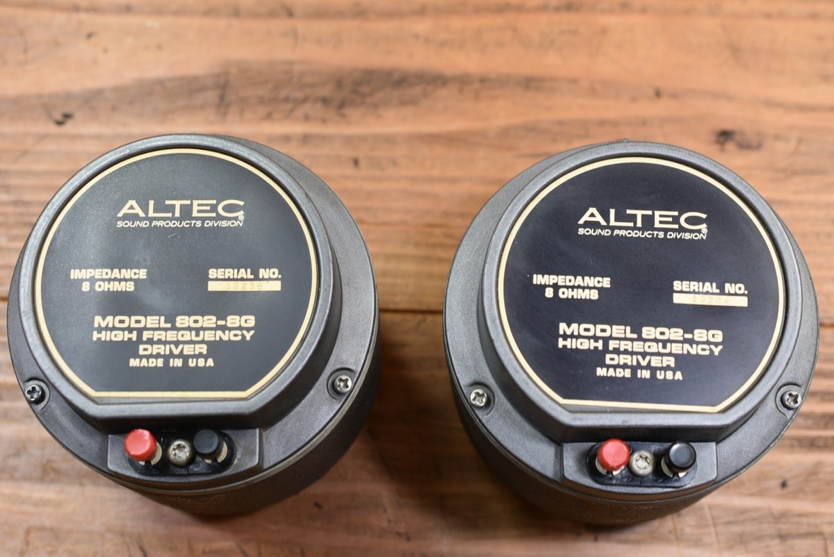 Altec 802-8G Driver Unit Pair 8 Ohm USA Vintage Tested from
