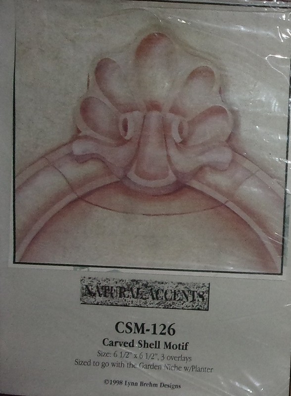 Natural Accents Lynn Brehm Designs 1998 Stencil CARVED SHELL MOTIF 3 Overlays