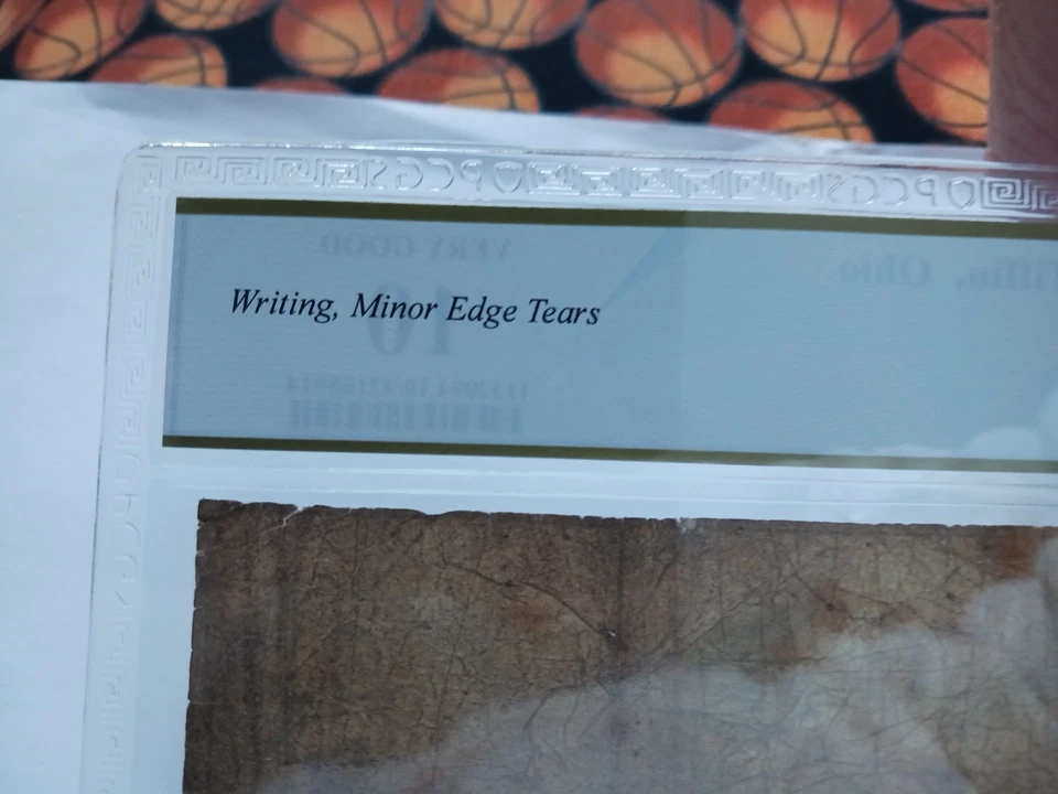 1852 $1 Bank of the Ohio Savings Institute, Tiffin, OH Broken Banknote! PCGS VG  - Image 3 of 3