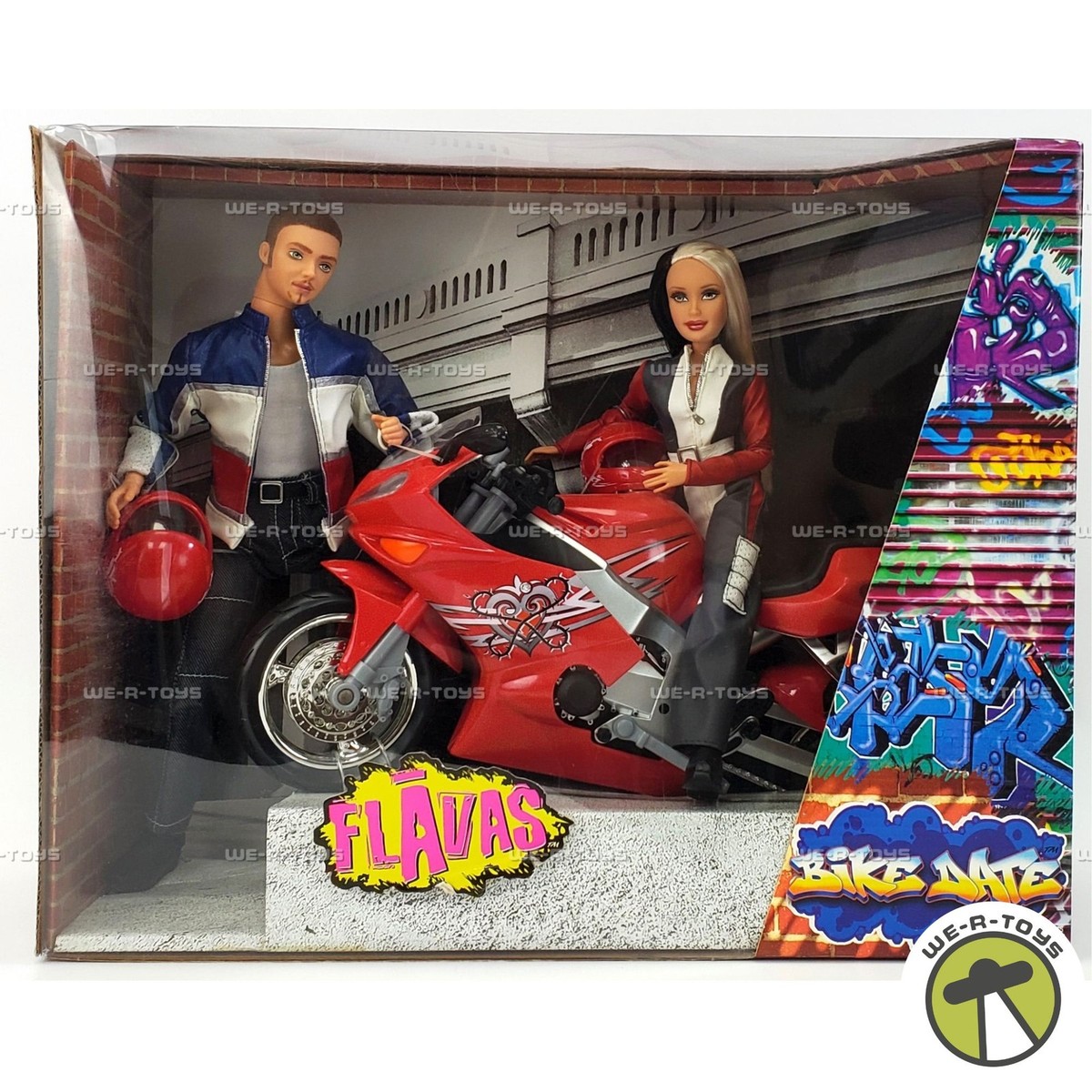 Flavas Bike Date Gift Set Motorcycle Liam & Happy D 2003 Mattel