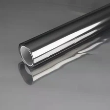 35.43 In. W X 196.85 In. L Grey Silver Privacy Mirrored Window Film, Static Clin