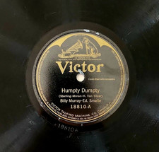 1921 Humpty Dumpty Billy Murray Victor 78 Record Comic Vaudeville Old Town Hall