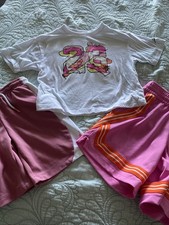Girls Air Jordan Size Small T-Shirt, And Matching Shorts With Nike Shorts