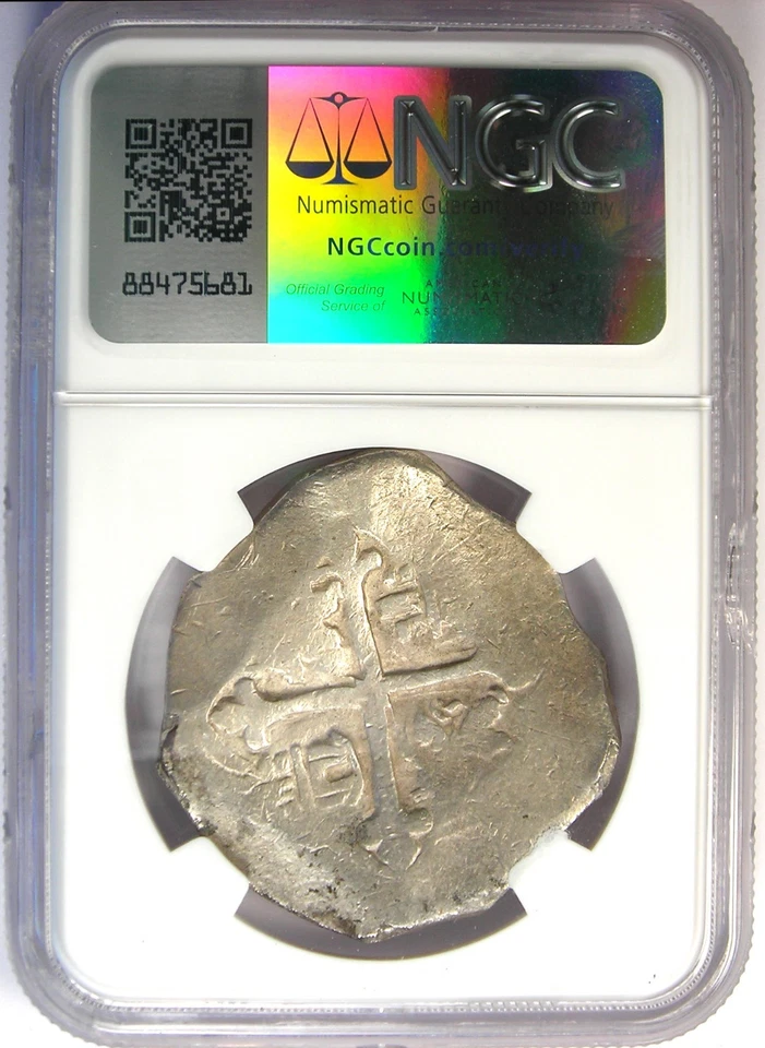 1572-98 Mexico Philip II Cob 8 Reales Silver Coin (8R) - Certified NGC VF Detail - Image 3 of 4