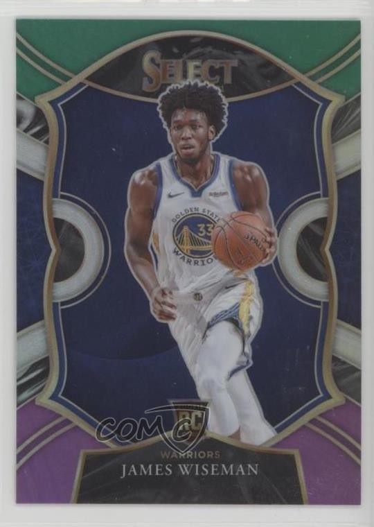 2020-21 Panini Select Concourse Green White Purple Prizm James Wiseman #62 12g7