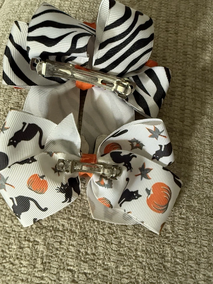 HALLOWEEN ARCO PARA EL PELO, CAÍDA Hecho a mano Arco para el cabello Clip de cocodrilo (2) Foto 2 de 4