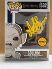 SIGNED Funko Pop! THE LORD OF THE RINGS - GOLLUM Chase #532 COA AUTHENTICATED