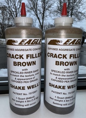  (2-PACK) Eagle 1 Qt Crack Filler Brown Expose Aggregate Concrete Damage Repair
