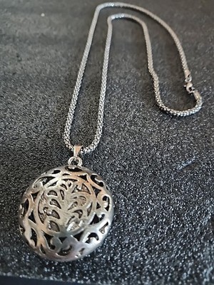 Brighton Serendipity Convertible Locket Necklace Silver Black Womens Jewelry