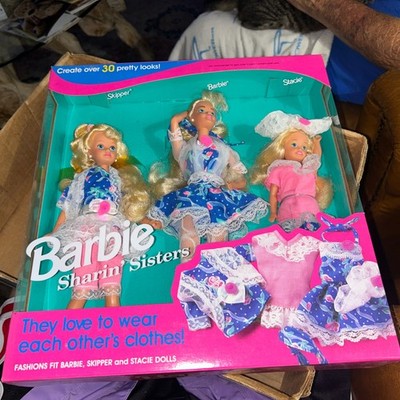 1992 Mattel Barbie Sharin' Sisters Barbie Skipper Stacie #10143 NRFB NEW