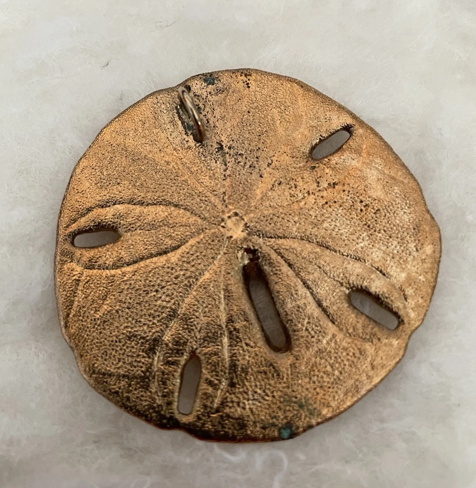 Nature’s Jewelry Leaf, And Sand Dollar Pendants, Goldtone, preowned - Image 3 of 4