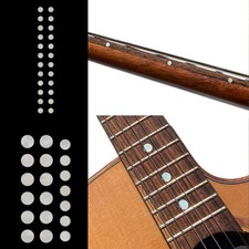 Inlay Sticker Fret Markers for Guitars  Bass - Custom Dots Set - White Pearl F-