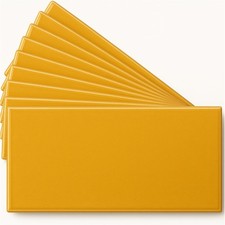Box of 10 Glossy Mustard Yellow Ceramic Wall Tile USCT 3x6 Inch Kitchen