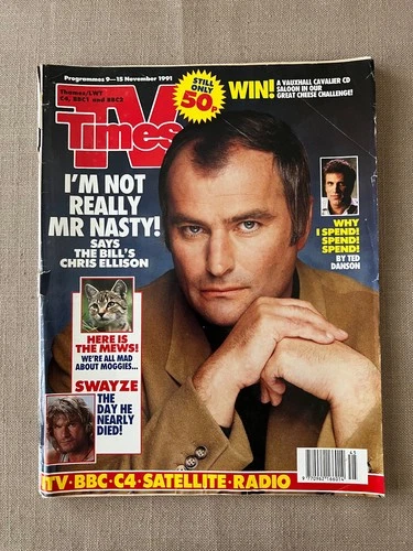 Vintage television - "UK TV Times" Nov 1991 Patrick Swayze, Ted Danson