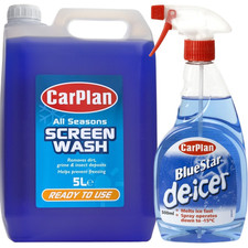 Carplan All Seasons Screenwash Ready-Mixed 5L + Bluestar De-icer Trigger 500ml 2.86 per litre