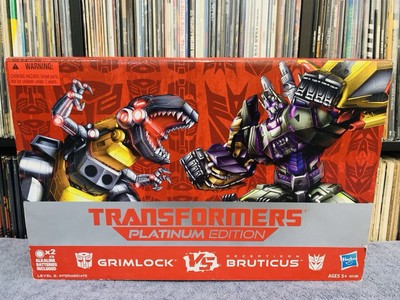 Hasbro Transformers Platinum Edition Grimlock vs Bruticus Figure Combaticon New