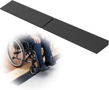 VEVOR Rubber Kerb Ramp Rubber Threshold Ramp 75mmH 1t Load Wheelchair Access