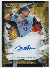 CAM EDEN 2024 Topps Finest GOLD REFRACTOR on card AUTO #/50 Blue Jays AUTOGRAPH