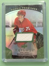 Upper Deck Trilogy Dylan Larkin Rookie Jersey Card RC Red Wings. rookie card picture