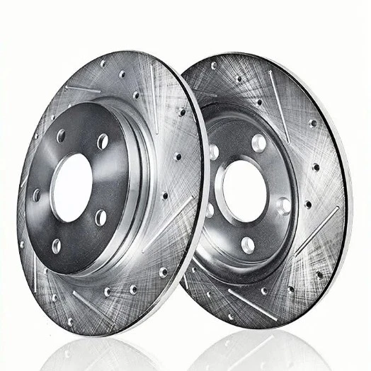 Rotores dianteiros traseiros perfurados + pastilhas de freio para Toyota Sienna Highlander RX350 RX450h - Imagem 3 de 4