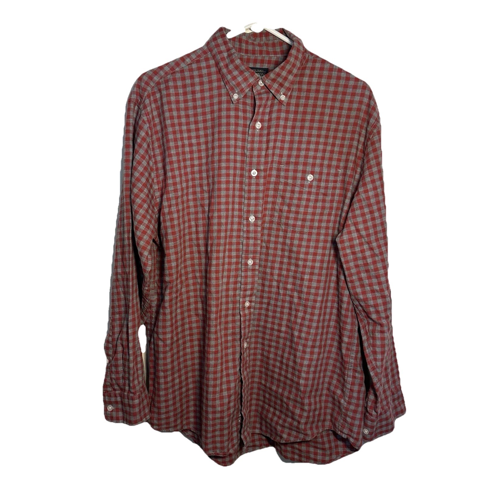 Pendleton Long Sleeve Button Down Red Gray Plaid … - image 2