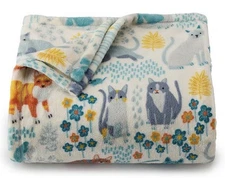 Sweet Kitty CATS Pet Cat 5x6 ft Oversized Plush THROW BLANKET The Big One® NEW!!