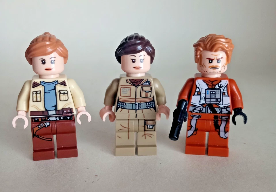 Lego minifigura suelta lote de piezas Star Wars Resistencia piloto técnico oficial pistola Foto 3 de 4