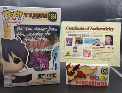 Meryl Stryfe Funko 1364 Signed By Dorothy Fahn. Toy Zilla Exclusive 12/50 W/cert