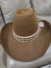 Vintage Stetson Chocolate Brown Cowboy Hat-3x Beaver, size 7 1/8 Long Oval XXX