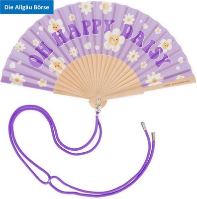Legami FFAN0001 Fächer Que Calor Klappfächer m. Kordel Good Vibes  Neu