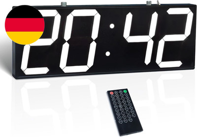 CHKOSDA Digitale Wanduhr Mit Doppelseitiger Anzeige,Großanzeige Mit Timer,Temper