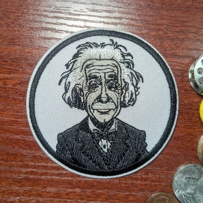 Einstein Patch Genius Physics Scientist E=MC2 Physics Nerd Embroidered Iron On 3