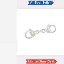 Sterling Silver Lobster Claw Clasp Extender Connector Safety Chain 28mm Bright