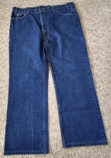 Vintage 1989 Levi's 517 Orange Tab Jeans Made in USA 42x32 Blue Denim