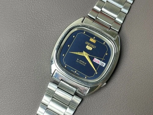 Vintage Seiko 5 Automatic 6309-5800 Navy Blue Dial 35mm Men's Watch
