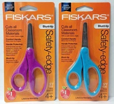 Fiskars 94167097J Blunt Tip Safety Edge 5" Kids Scissors (random colors) 2pcs