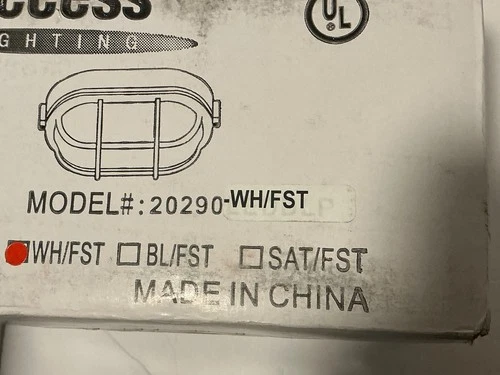 Access Lighting 20290-WH/FST  Nauticus Wet Loc 4.25" Bulkhead, White/Frosted - Picture 3 of 11