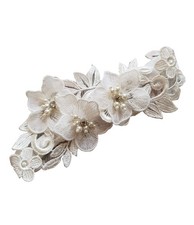 Bridal Garter Set with Lace, Pearls  Rhinestones - Elegant Wedding Garter fo...