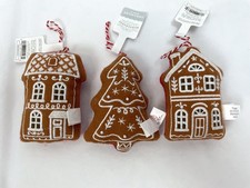 Wondershop Fabric Gingerbread House Tree Christmas Ornaments 2025 Brown