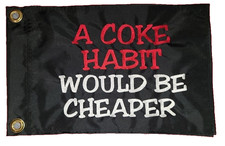 Custom COKE HABIT Safety Flag SxS JEEP ATV UTV Made to fit all poles/whips
