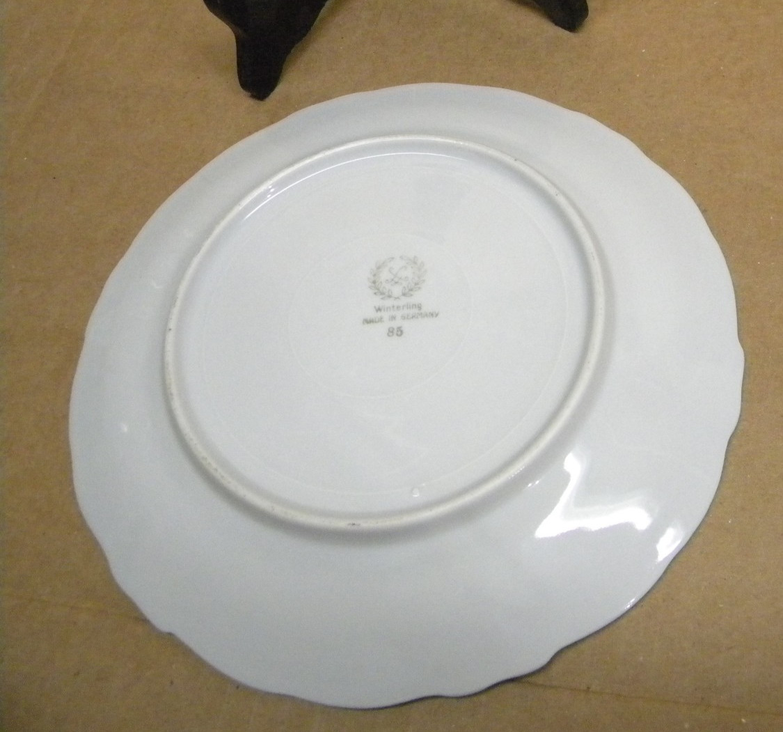 4 Vtg WINTERLING Bavaria Germany "WIG54" Fine China 7 5/8" Lunch Salad Plates